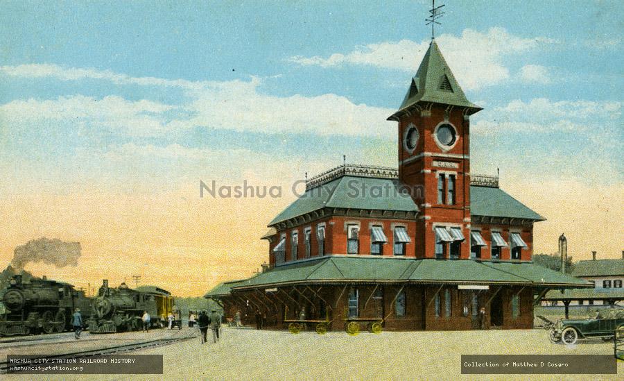 Postcard: Union Station, Nashua, N.H.
